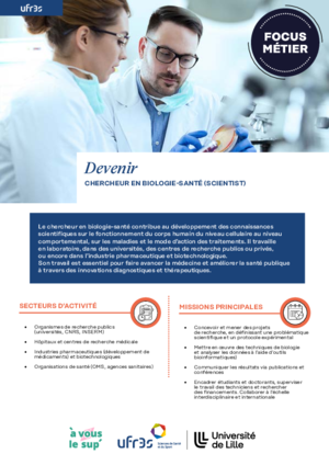 Devenir chercheur en biologie-santé (scientist)