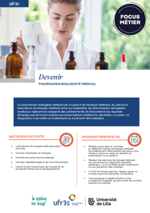 Devenir pharmacien biologiste médical