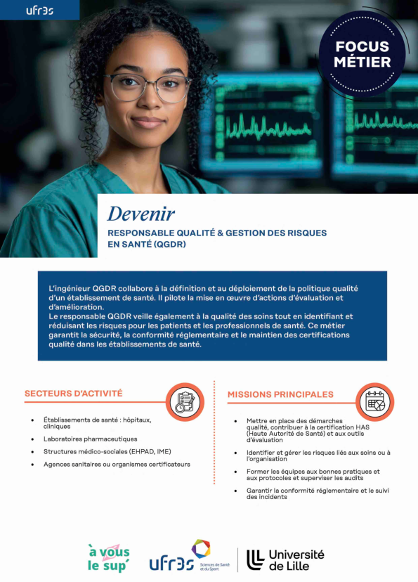 Devenir responsable qualité & gestion des risques en santé (QGDR)