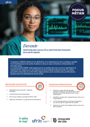 Devenir responsable qualité & gestion des risques en santé (QGDR)